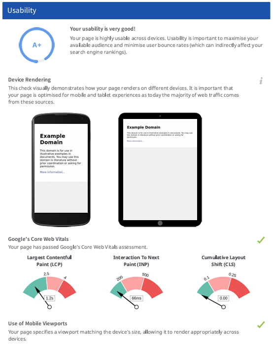 Usability SEOptimer Audit Report